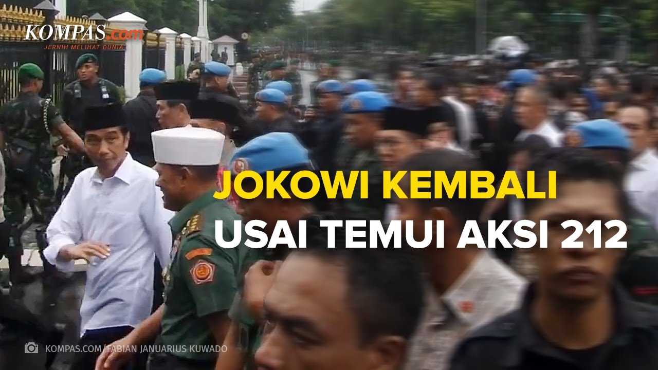 Suasana Saat Presiden Jokowi Kembali ke Istana Usai Temui Peserta Aksi 2 Desember (212)