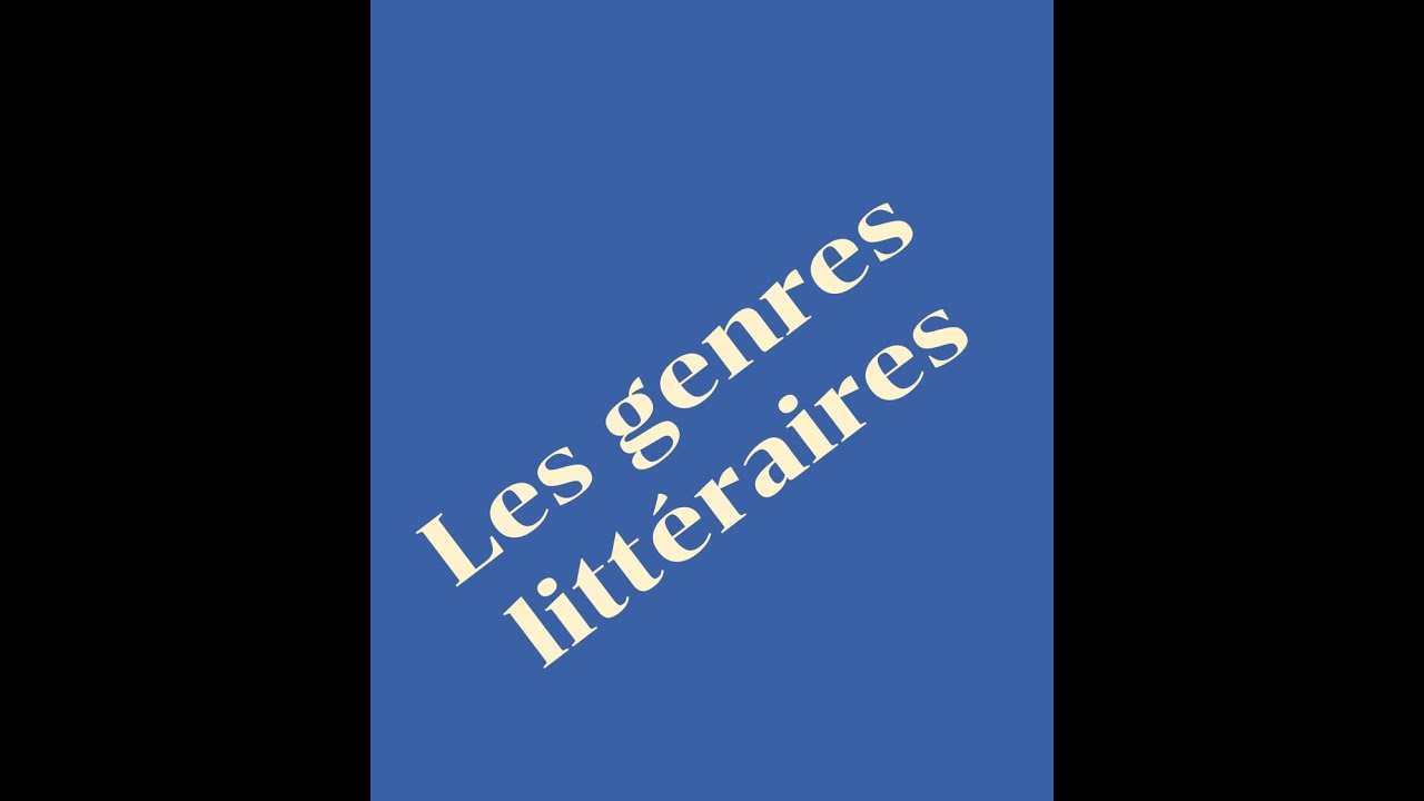 les genres littéraires