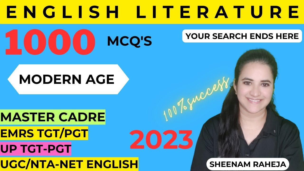 Day 17-MODERN AGE QUIZ-1000 MCQs  Eng.literature#mastercadreenglish#emrs2023#dsssbpgt##UPPGT