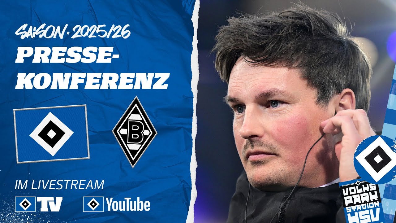 RE-LIVE: PRESSEKONFERENZ MIT MERLIN POLZIN | HSV vs. Borussia M&ouml;nchengladbach