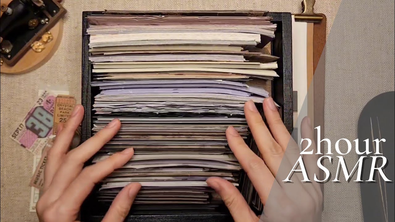 ASMR 2hours | 수면용 2시간 편안한 소리 🛎 | 빈티지 다꾸 모음 | 잠이 안올때 | vintage | scrapbooking
