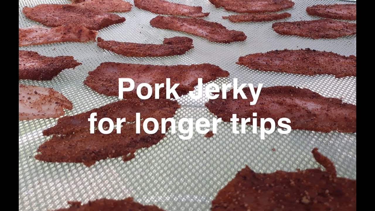 Homemade pork jerky - for upcoming kayak trip
