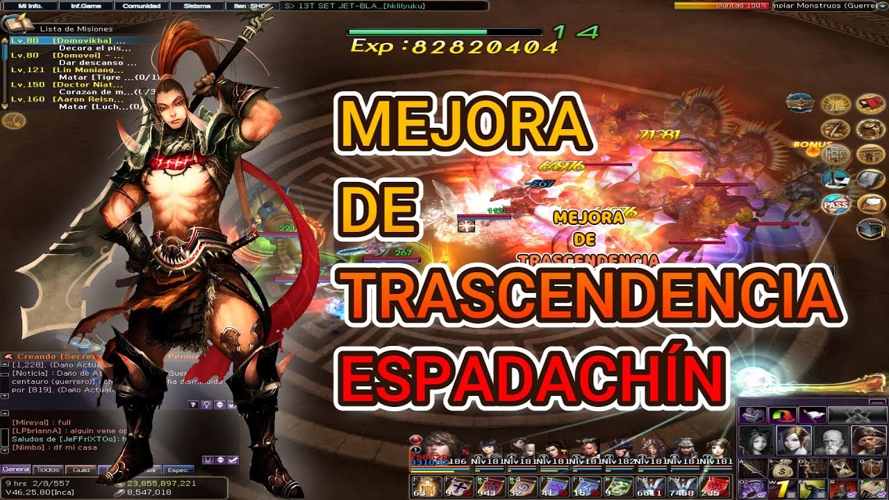 TRASCENDENCIA NIVEL 180 - Guía Completa del Espadachín - ATLANTICA GLOBAL