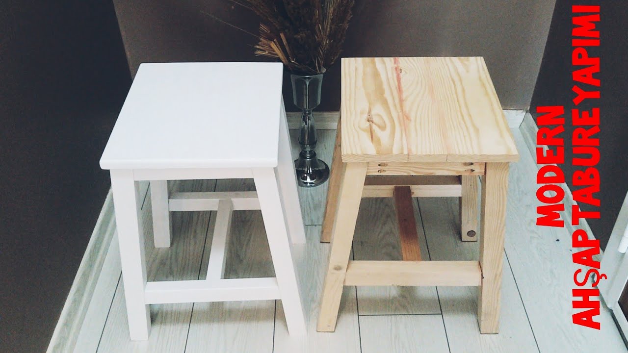 Wooden Stool # Ahşap Tabure Yapımı # DIY # Making a Wooden Stool # Make a bar stool # Simple stool