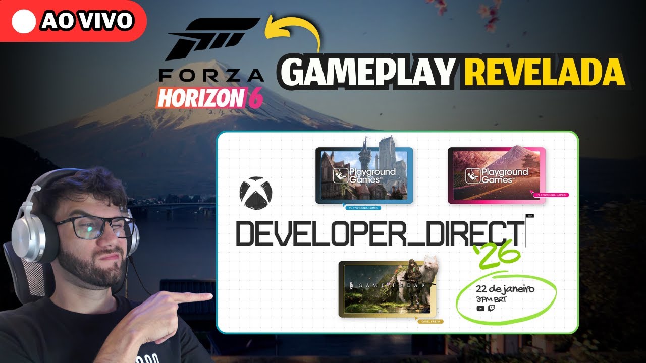 CHEGOU!! FORZA HORIZON 6 – 1ª GAMEPLAY AO VIVO | Novidades do Xbox Developer_Direct 2026