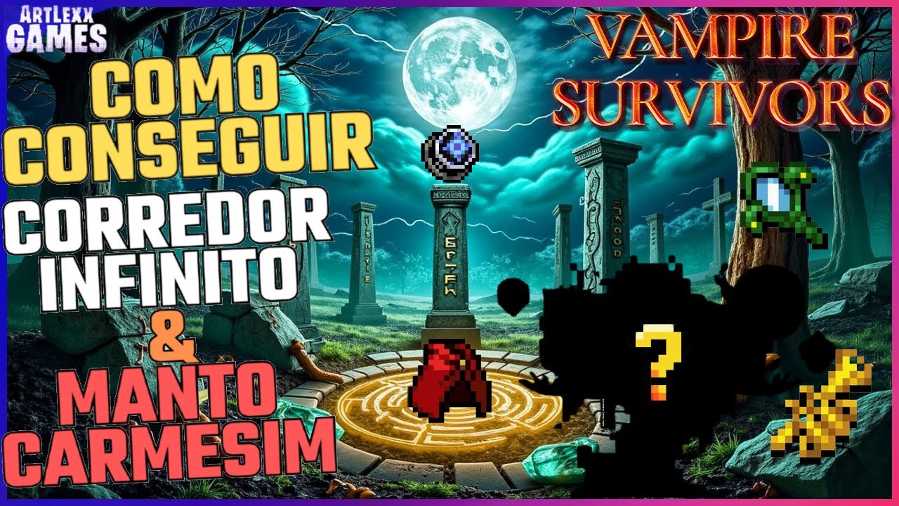 GUIA DE TROFÉUS VAMPIRE SURVIVORS - COMO CONSEGUIR O MANTO CARMESIM, CORREDOR INFINITO E MAIS!
