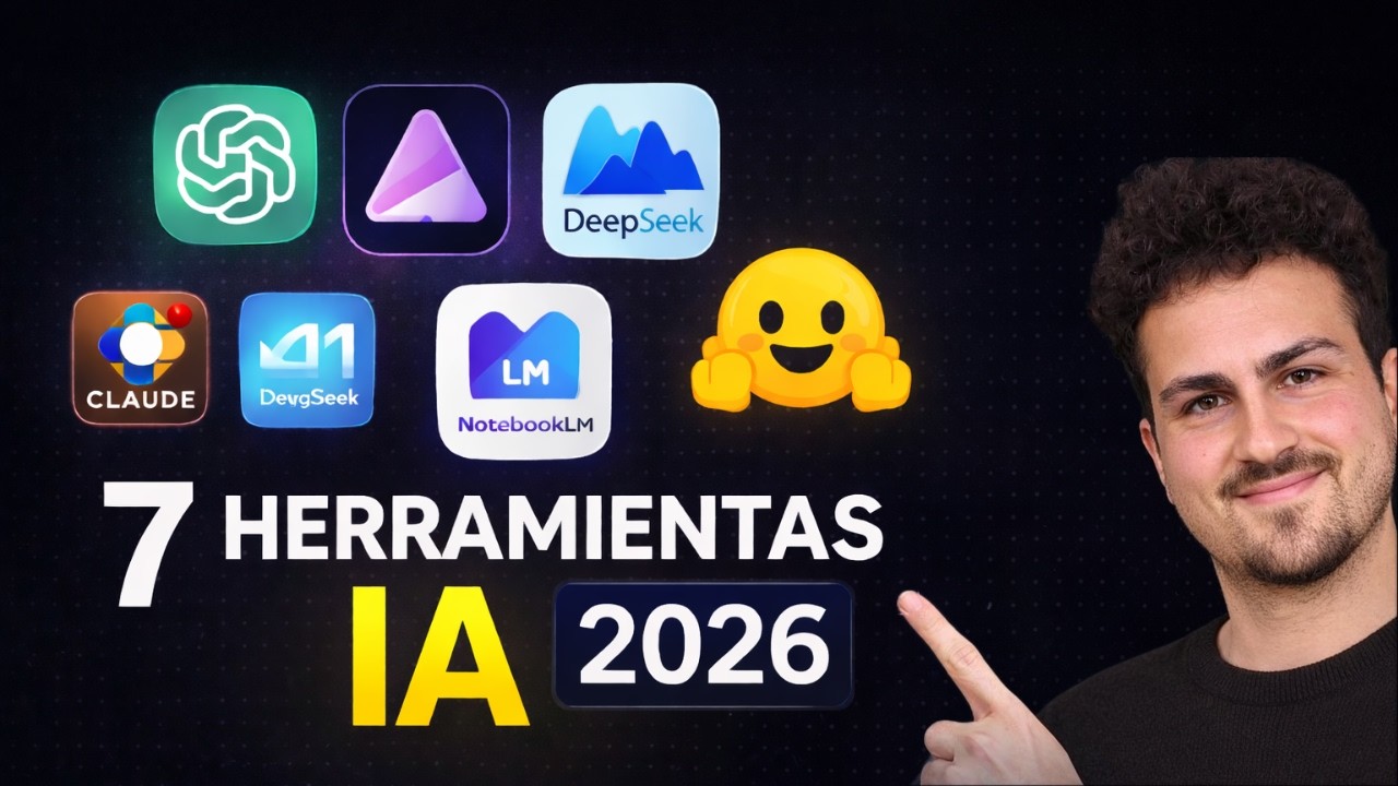Mejores herramientas de IA en 2026: ChatGPT, Claude, DeepSeek, Hugging Face, NotebookLM y GPTs