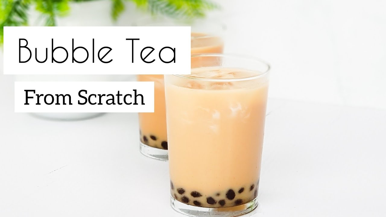 HOW TO MAKE BUBBLE TEA FROM SCRATCH | boba tea | dairy free