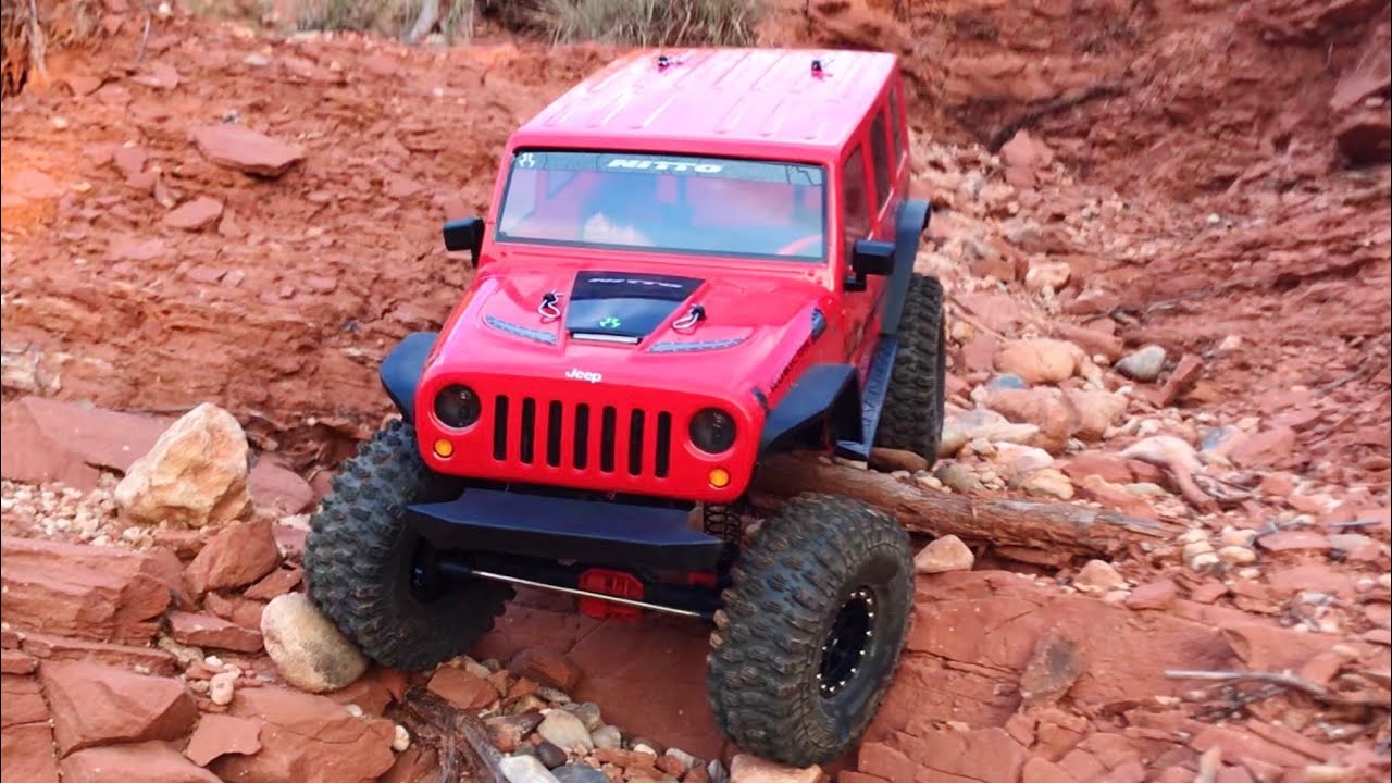 TEXAS Rock Crawling At Caprock Canyons STATE PARK with My Axial SCX10 II JEEP WRANGLER