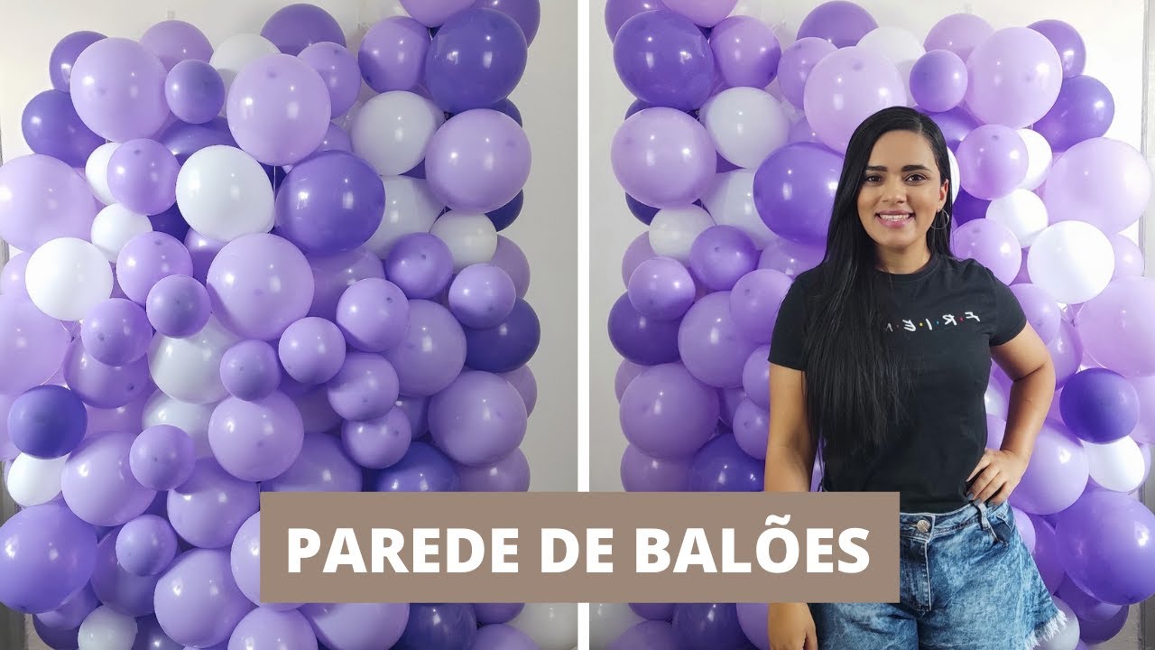 FIZ A MINHA PRIMEIRA PAREDE DE BALÕES