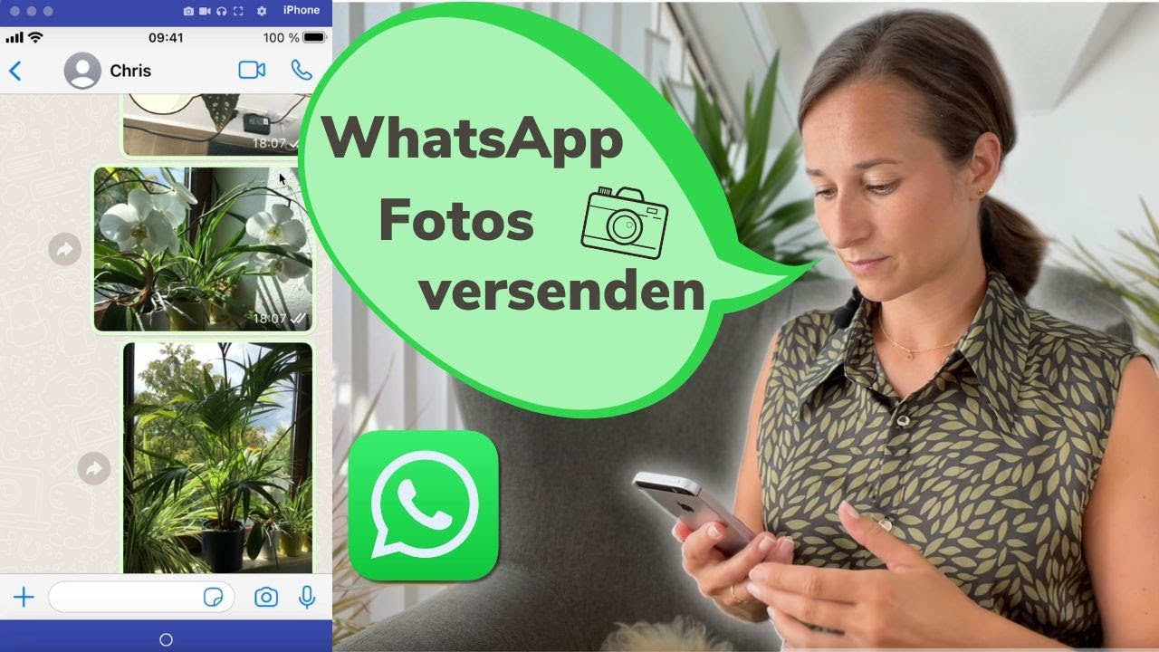 Ein FOTO per WHATSAPP SENDEN und  BEARBEITEN - IPHONE