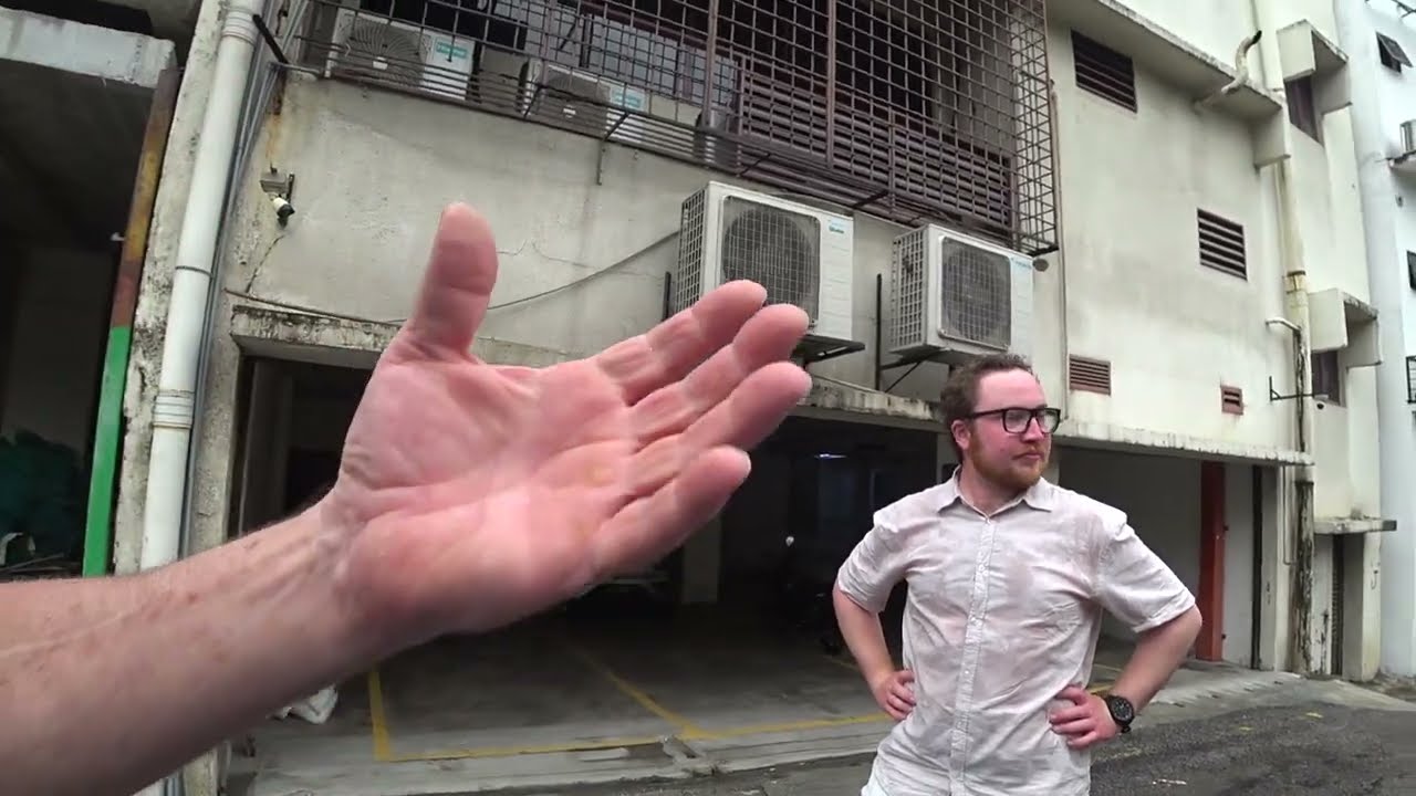 I reflect on what i am doing. Back alley training, Kuala Lumpur. Malaysia. 001