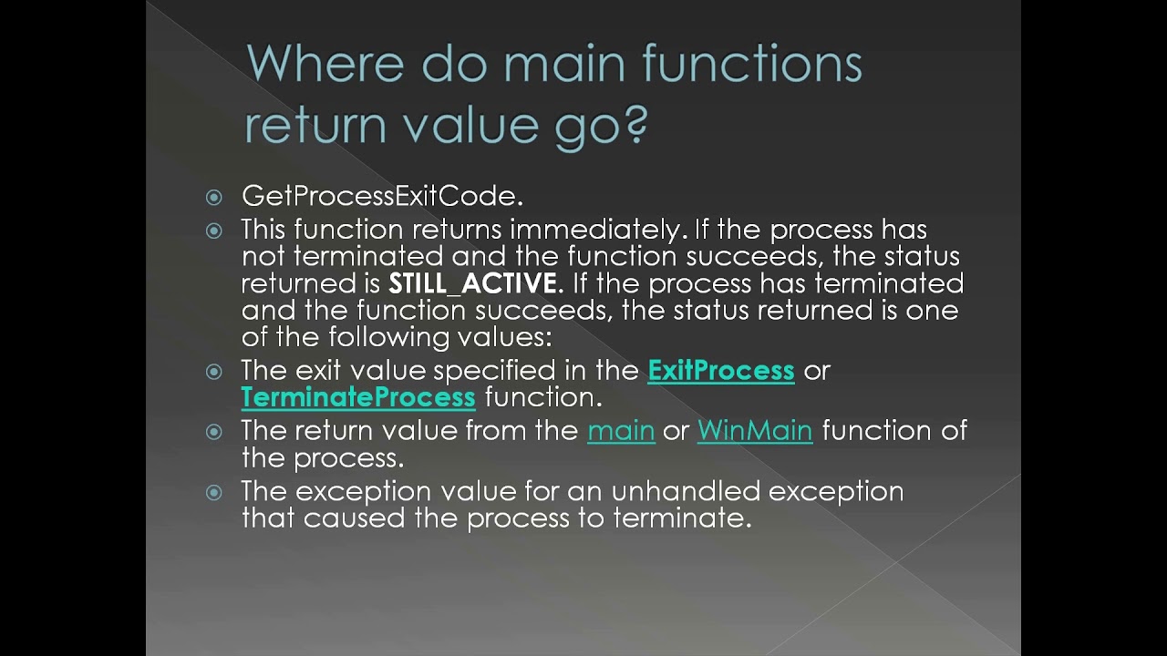 Windows Internals - Processes Part 16 of 20 -  Termination internals