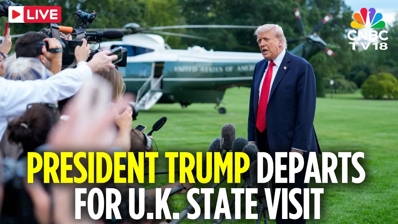 Trump UK Visit LIVE: President Trump Departs for UK State Visit | Trump Meeting with Starmer | N18G