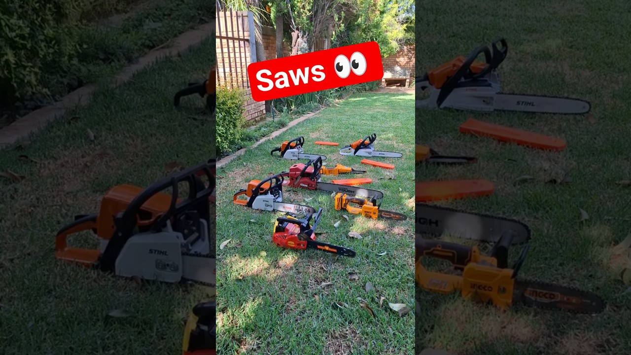 Wow so many chainsaws 😲 I start them all! 