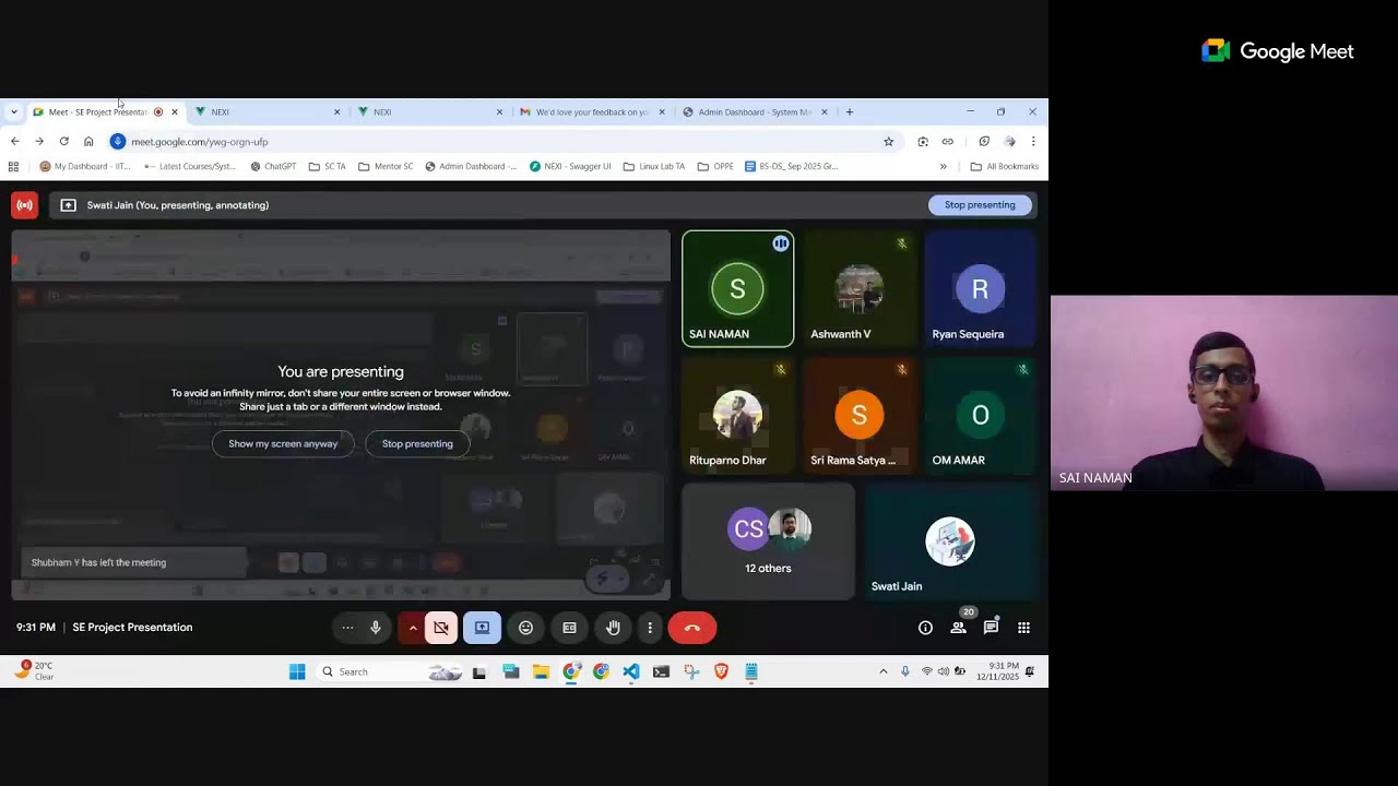 Sept 2025 SE Project Presentation- Day 1