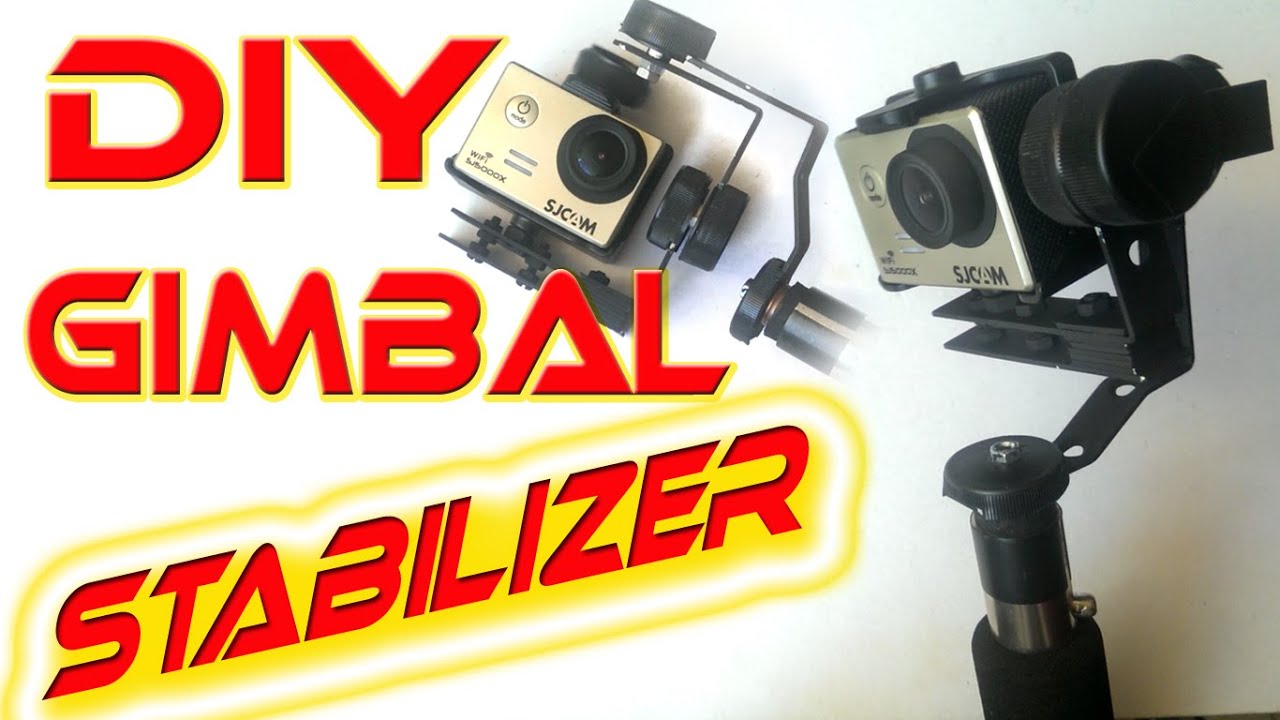 5$ Gimbal Action Camera stabilizer - homemade tutorial DIY