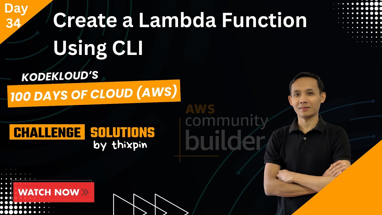 Day 34: Create a Lambda Function Using CLI | 100 Days of Cloud (AWS)