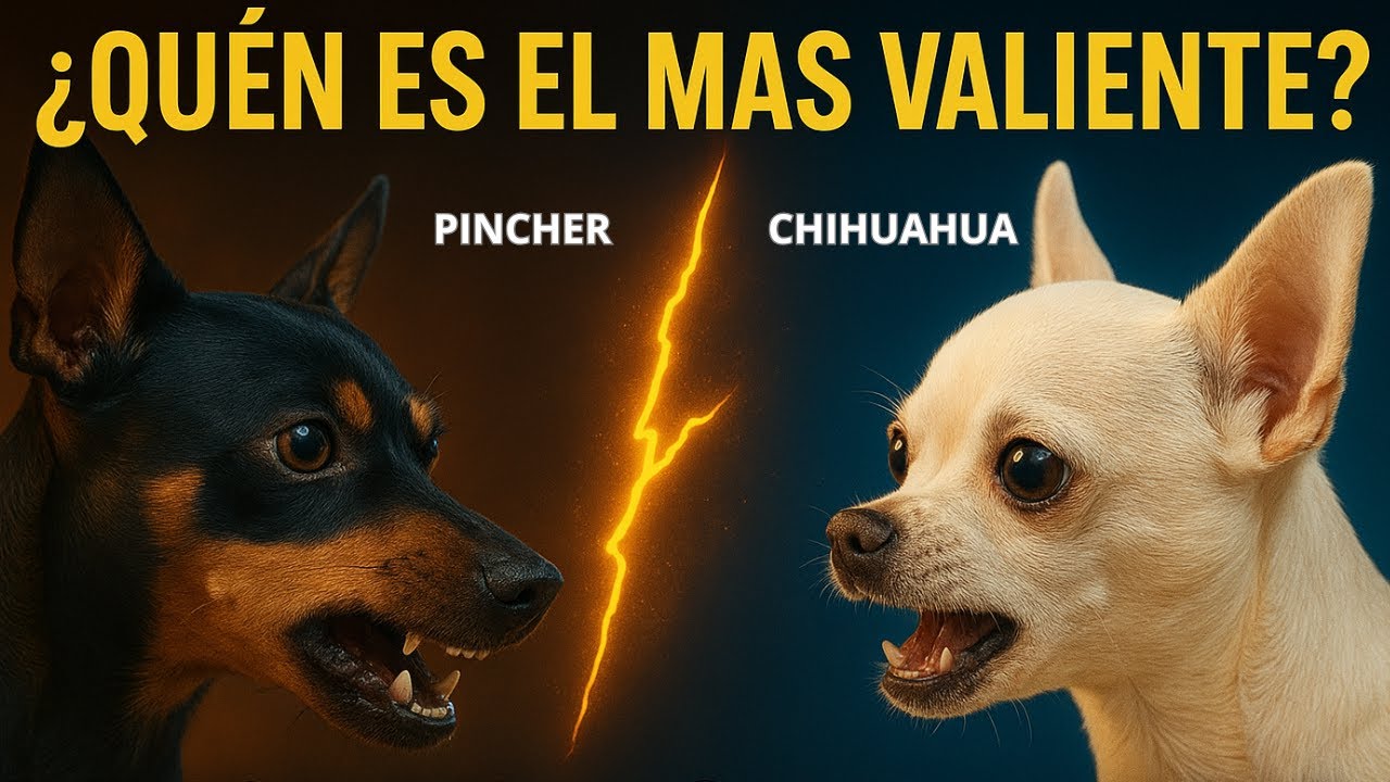 ¡DUELO DE VALIENTES! 🐶🔥 ¿Quién es más bravo: Pinscher o Chihuahua?
