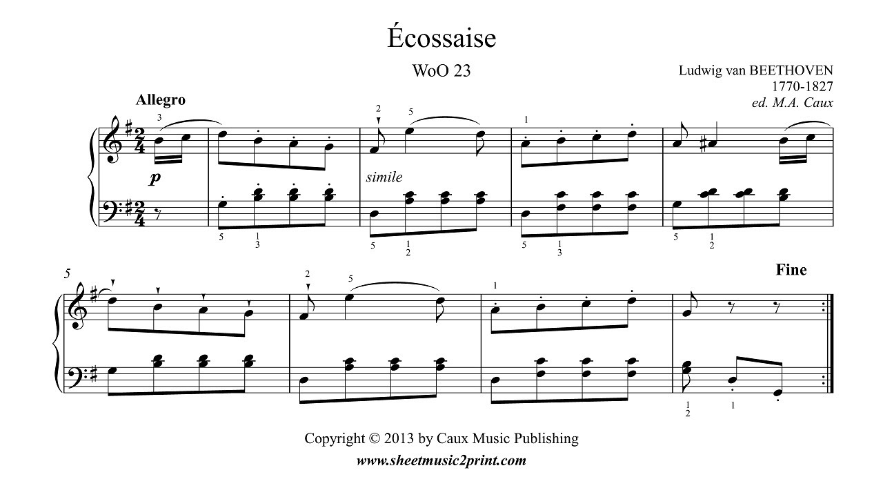Beethoven : &Eacute;cossaise WoO 23
