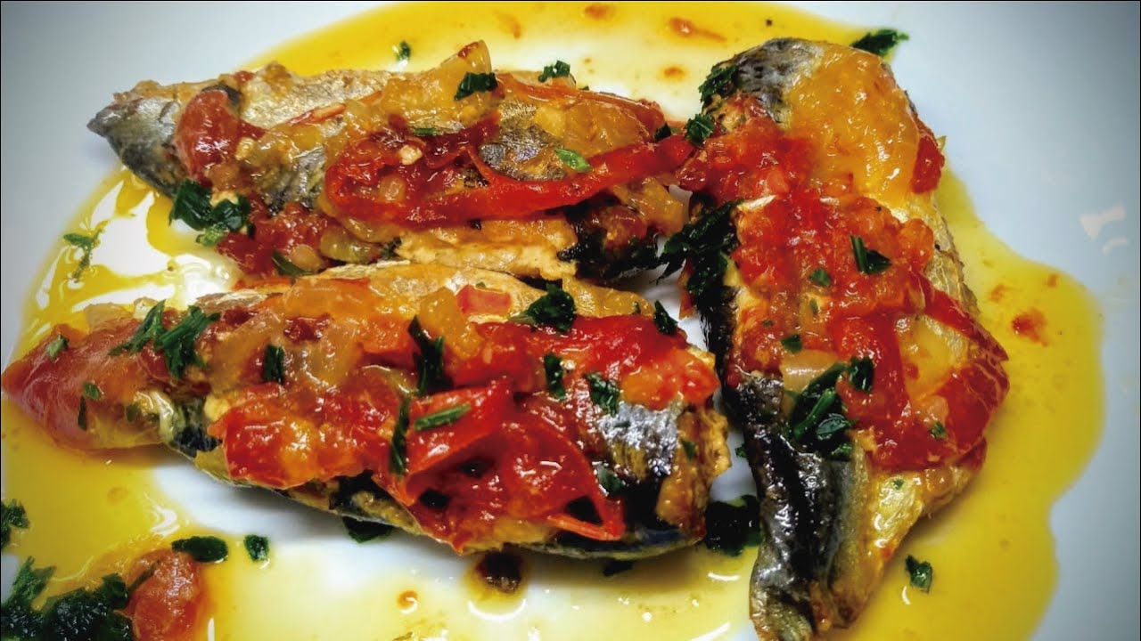 Sardinha escabeche - receita da mamãe - deliciosa