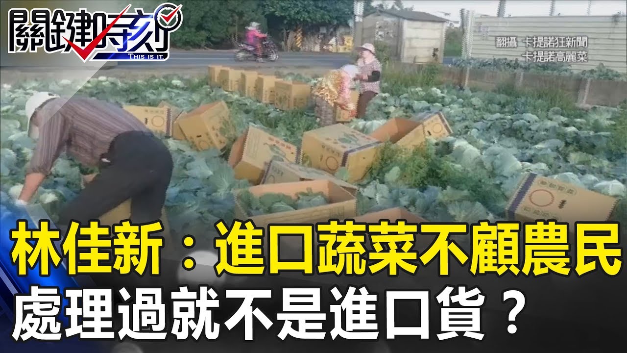 小英知道嗎？林佳新：進口蔬菜不顧農民 「處理過」就不是進口貨！？ 關鍵時刻20190101-5   林佳新 梁文傑