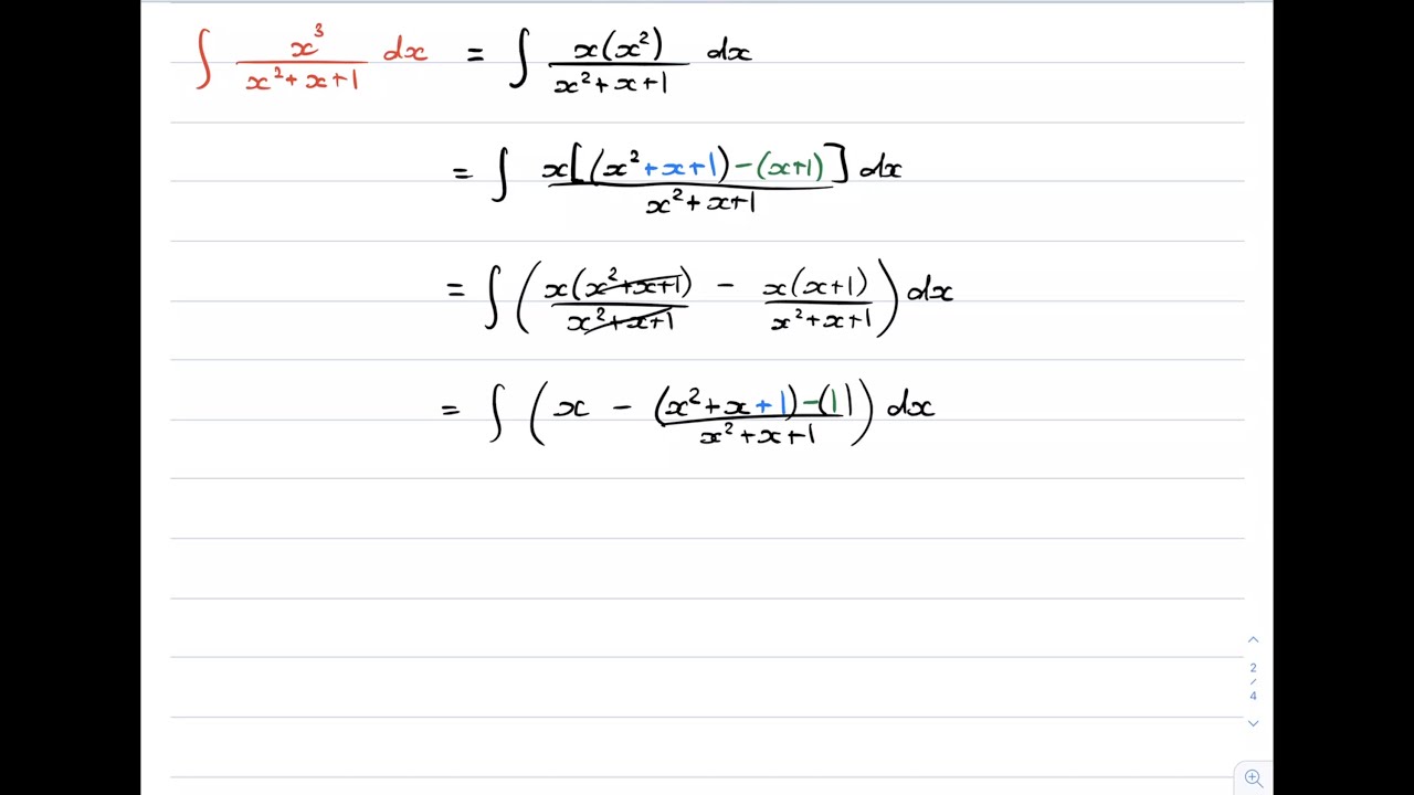Ext2 Integration: Algebraic Manipulation – Splitting the Numerator pt. 2