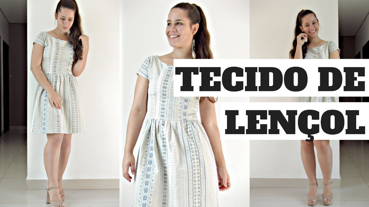 DESAFIO DE COSTURA - VESTIDO COM TECIDO DE LENÇOL - DEU CERTO? ELLEN BORGES