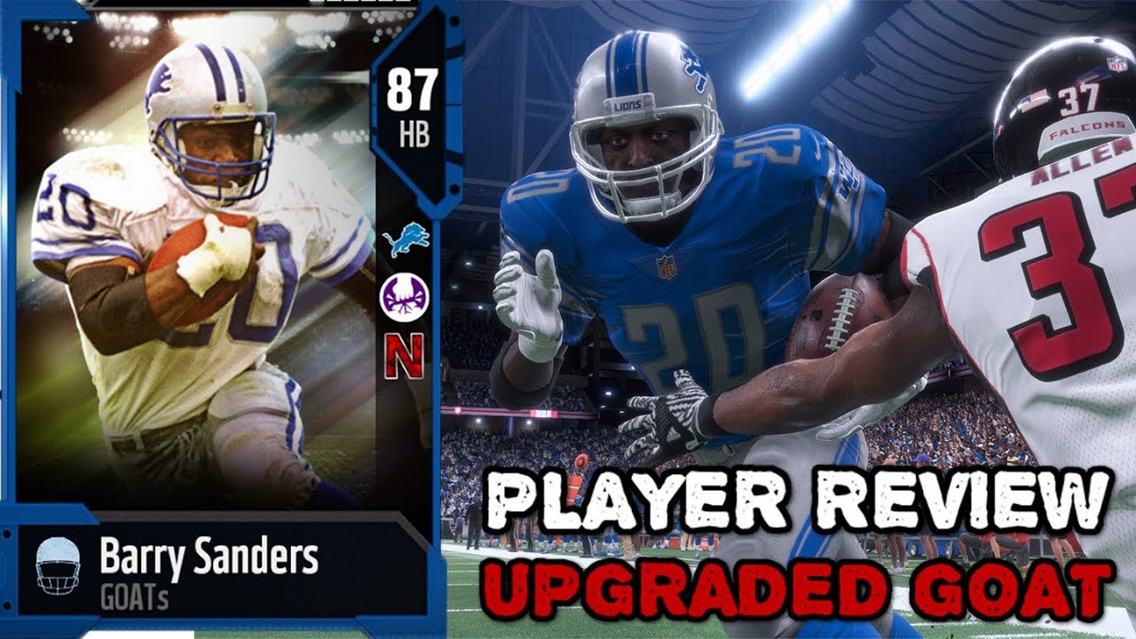 87 OVR GOAT Edition Barry Sanders | Player Review |  Madden NFL 18 Ultimate Team Gameplay | MUT 18