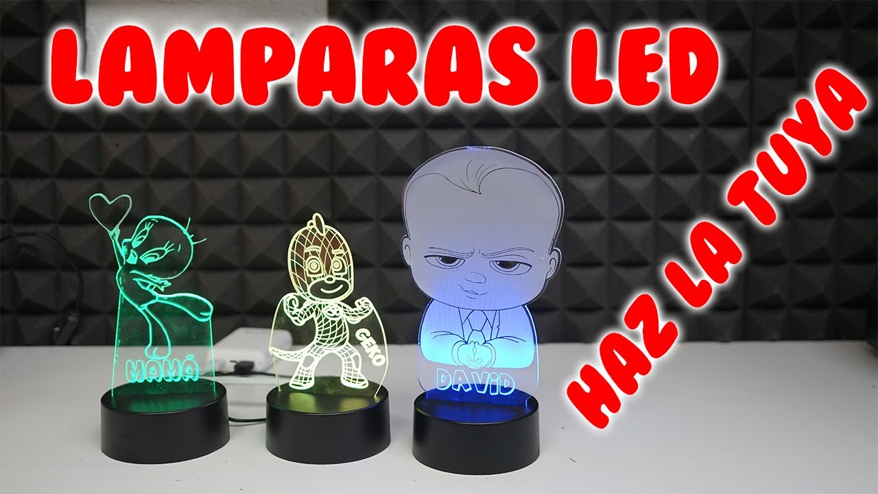Lamparas Led con metacrilato - corte laser