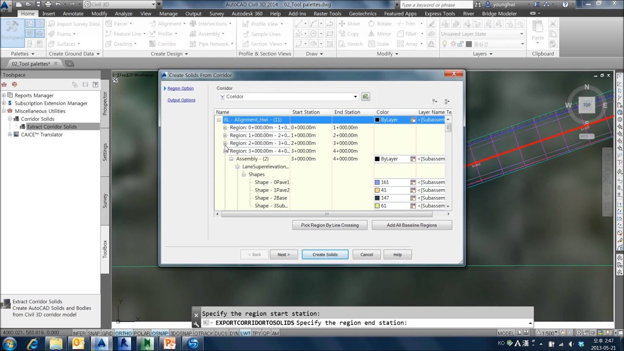Road Construction Simulation with Civil3D and Navisworks