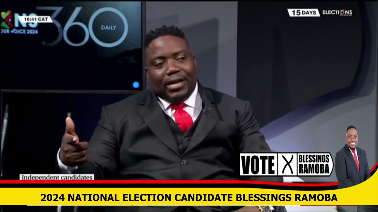 2024 Election Independent Candidate Blessings Ramoba in SABC news Election 360