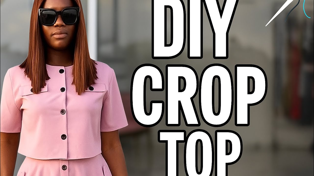 How to Sew a Button Down Crop Top | Easy Sewing Tutorial for Beginners