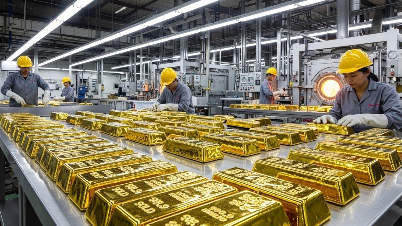 Inside a 24K Gold Factory | From Raw Ore to Pure Gold 