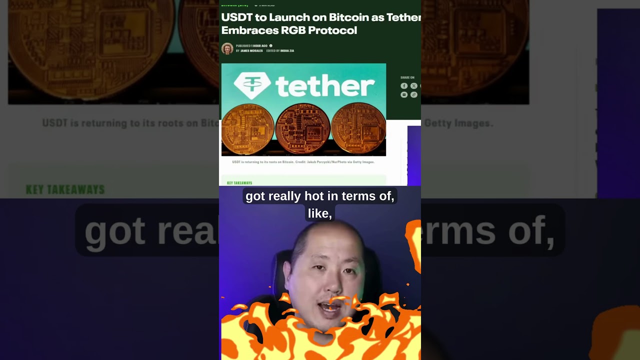 🚨 USDT Meets RGB Protocol! | Game-Changer for Bitcoin? ⚡💎#shorts