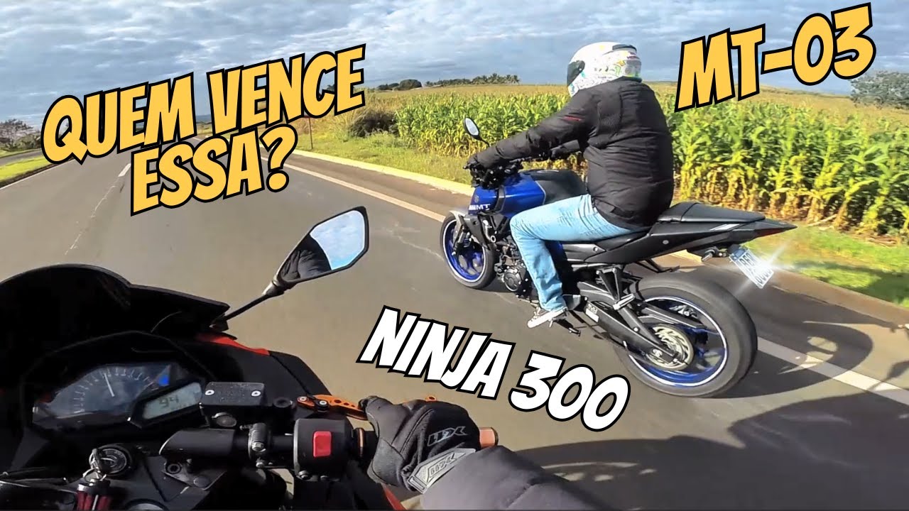 MT03 OU NINJA 300 ORIGINAIS QUAL ANDA MAIS?