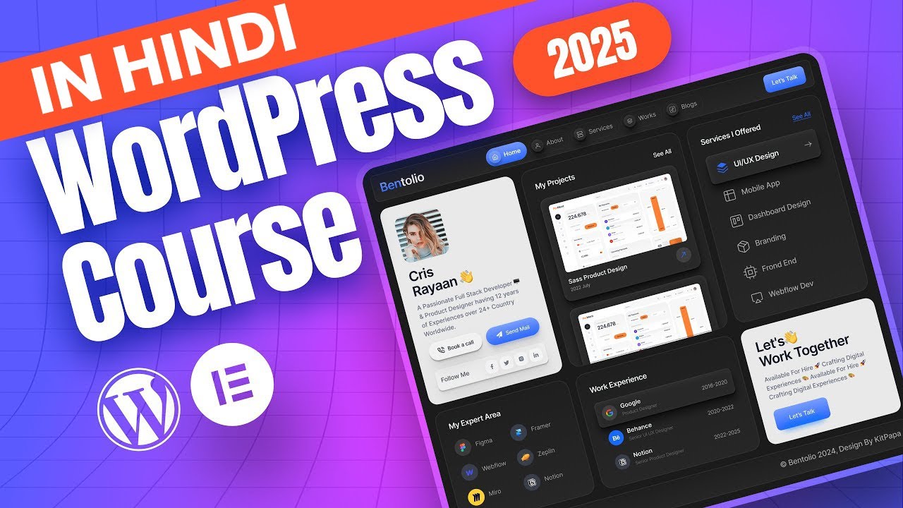 How To Make A Personal Portfolio Website (in Hindi) FREE 2025 (WordPress For Beginners)