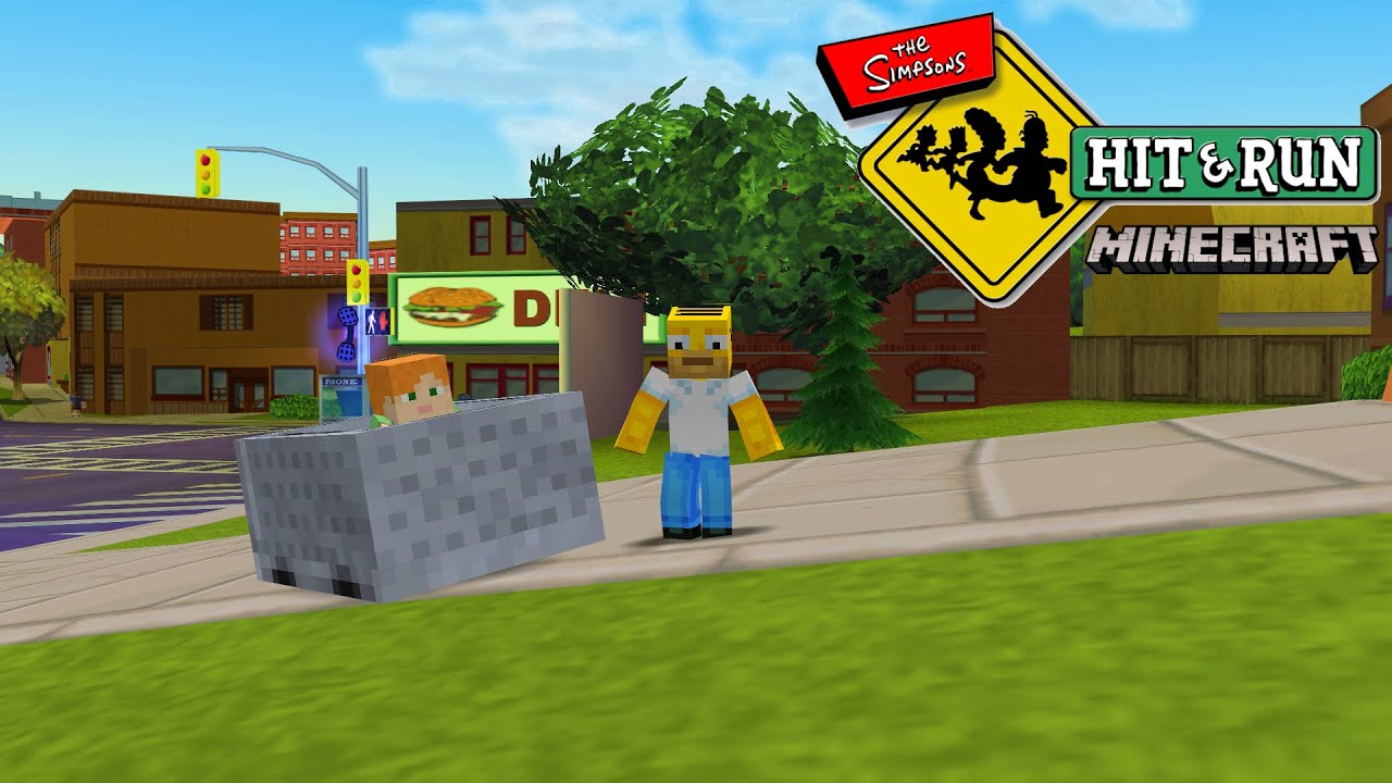 Simpsons Hit & Run But with Minecraft