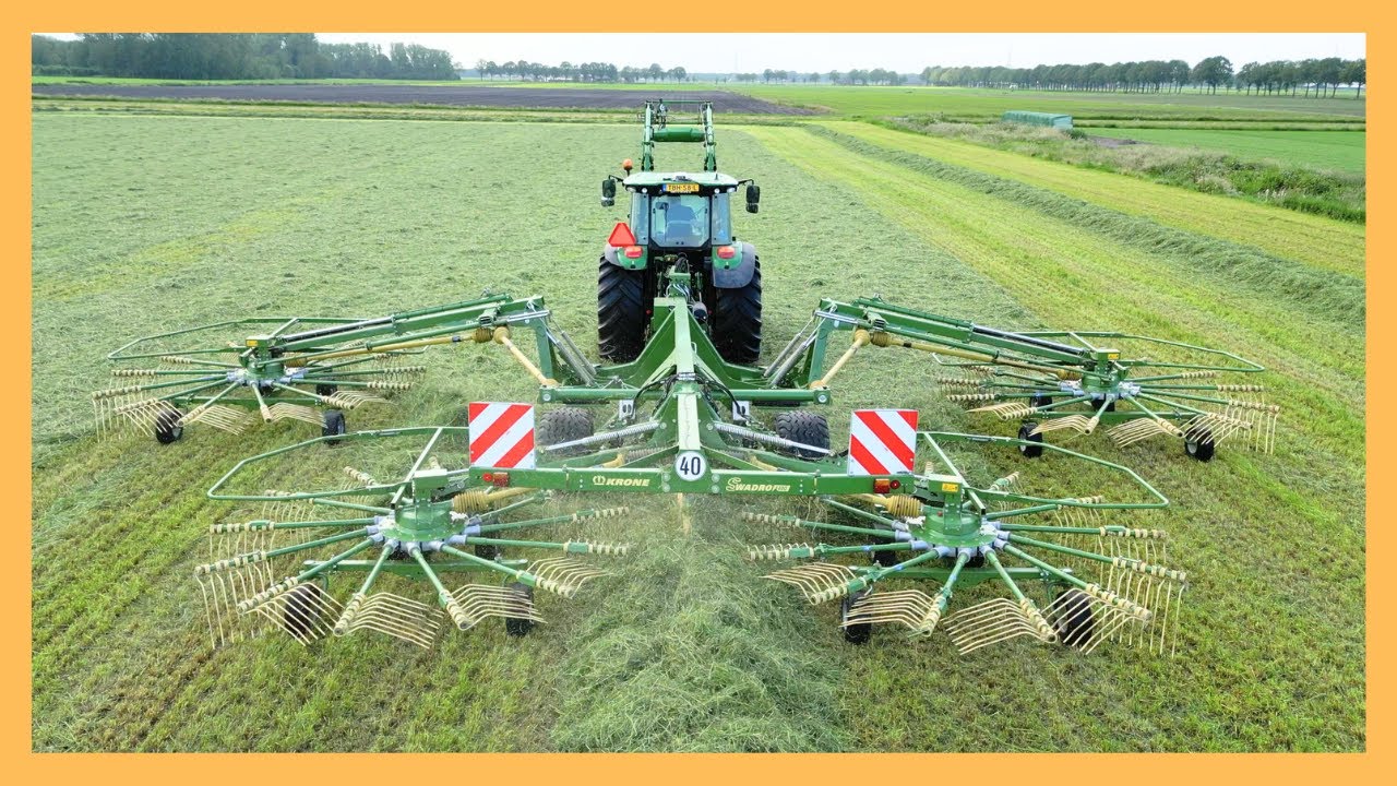 Gras Harken met de Krone Swadro 1400 - Farm Vlog