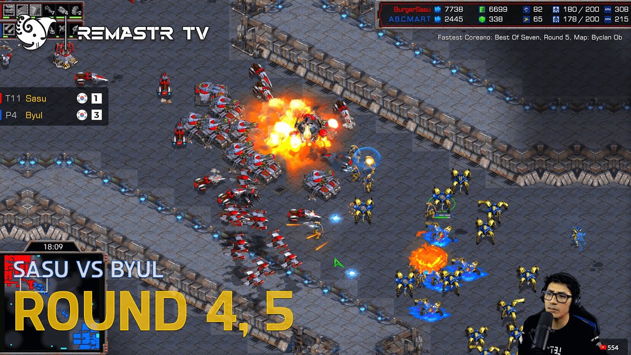 STARCRAFT FASTEST COREANO 🇰🇷 SASU vs BYUL 🇰🇷 ROUND 4 y 5