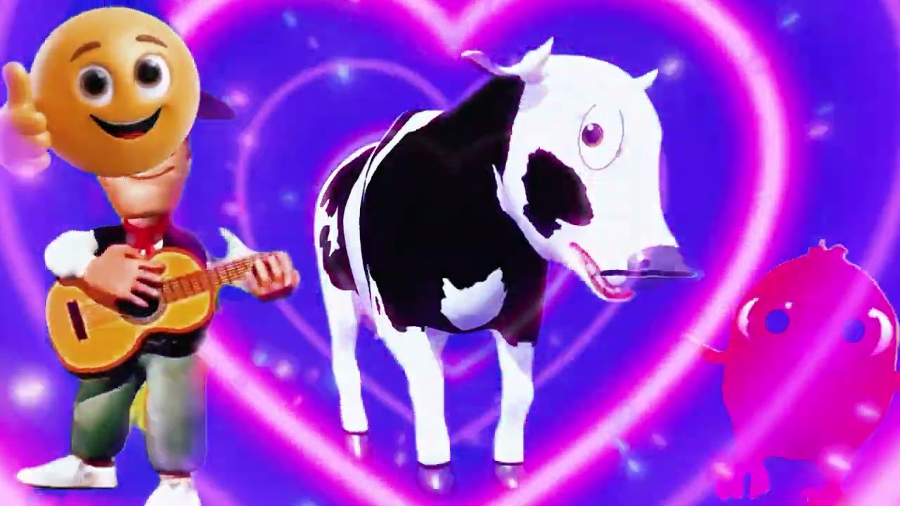 El Pollito Pio 3D - Canciones de la Granja deZenón -el Pollito y el Tractor de lagranja vaca