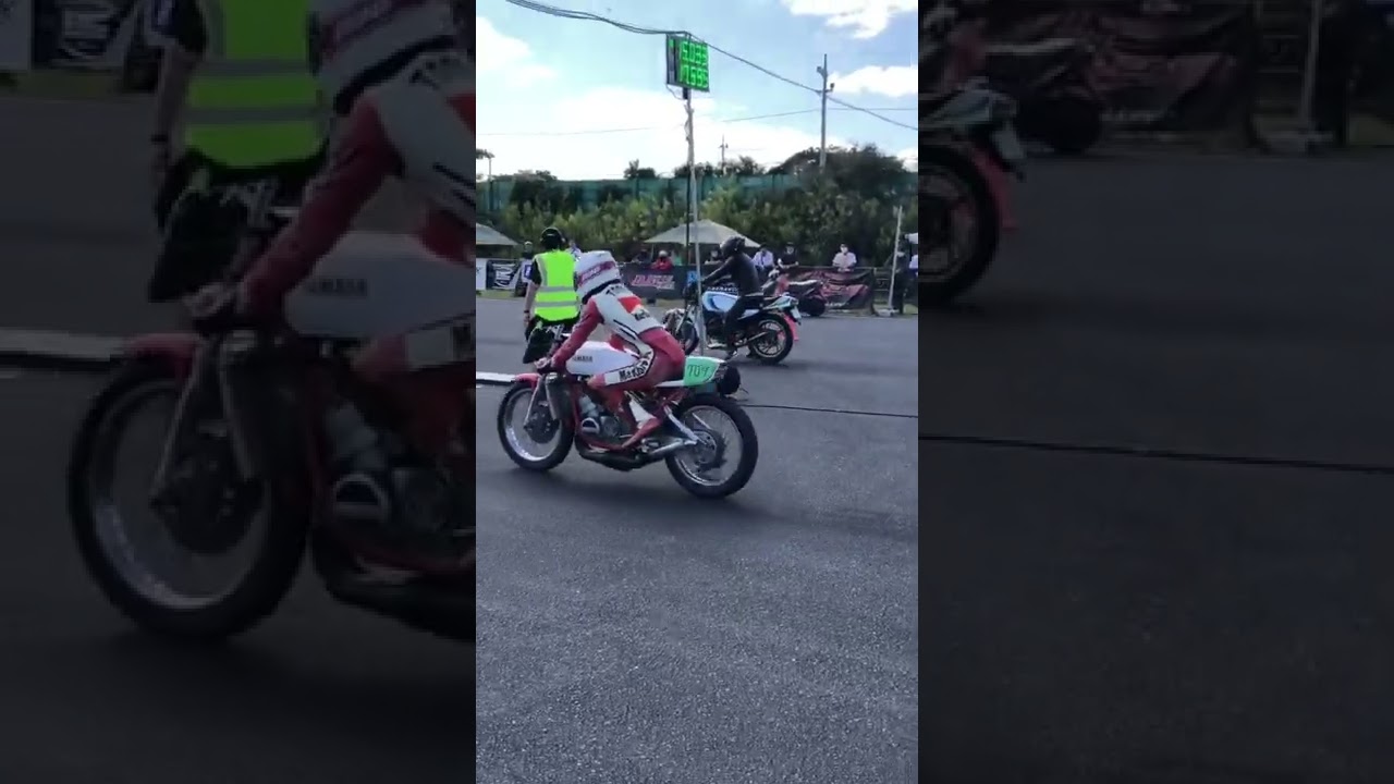 ［RZ250 VS RZ350 ドラッグレース］エリア47 ドラッグレース 体験走行 イベント