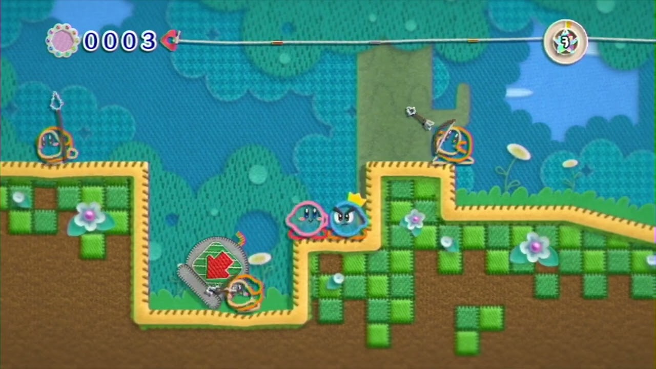 Kirby's Epic Yarn Cannon Glitch showcase