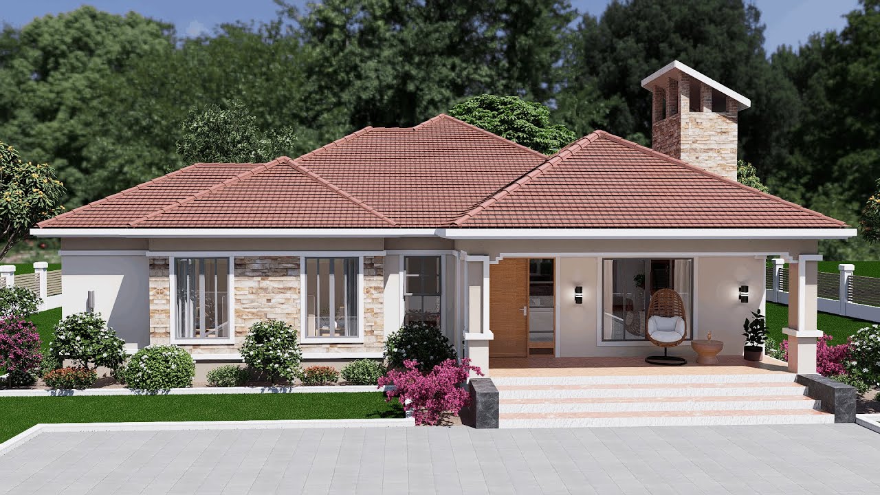 Beautiful 3 bedroom bungalow house design | charming interior tour | 255 Sqm floorplan