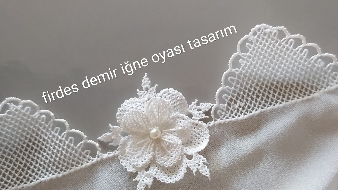 696- Japon gülü Gelin bohçası çok gösterişli namaz örtüsü ve havlu kenarı modeli  anlatımlı yapılışı