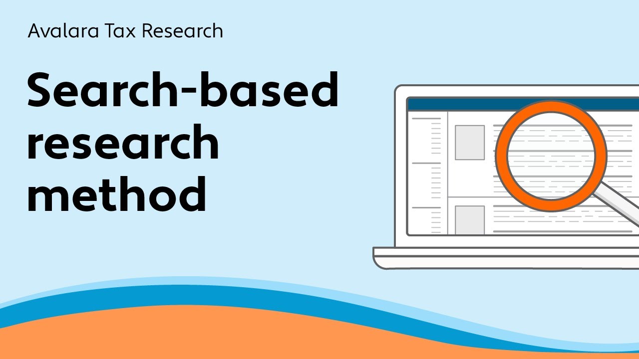 Search based research methods - Avalara Tax Research Essentials