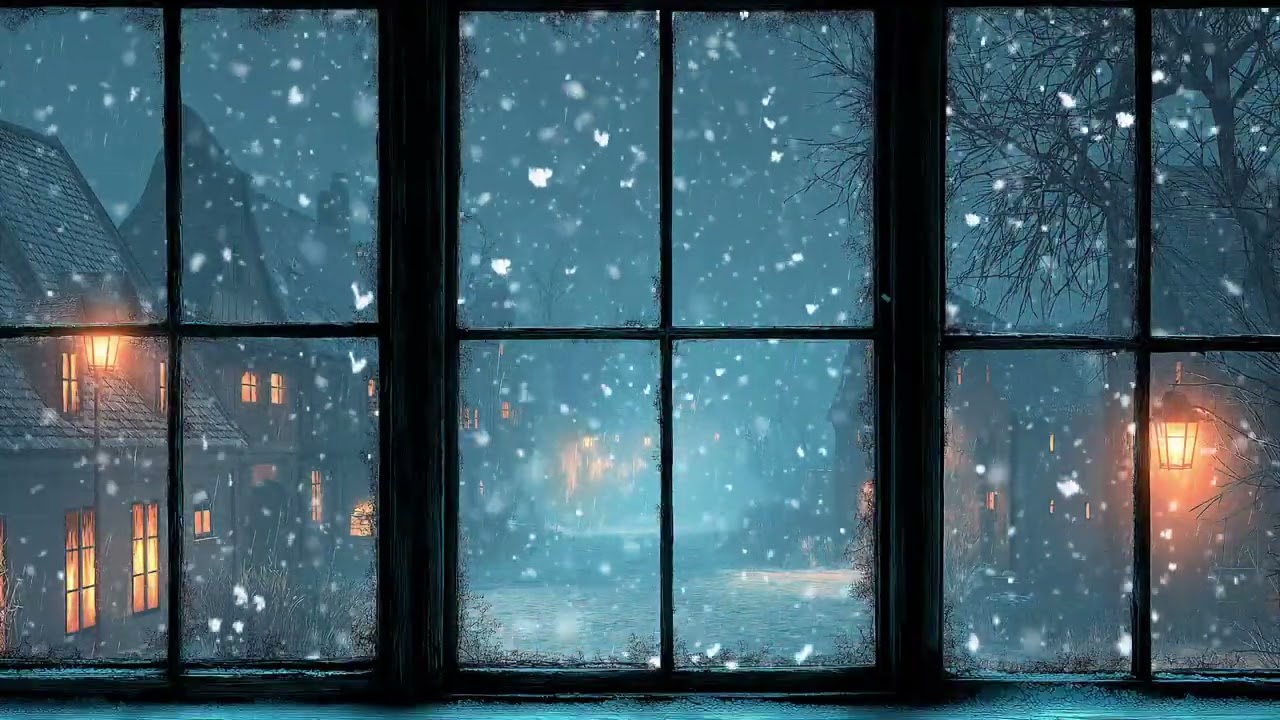 From the Old Window ❄️ Wind and Snow Outside, Quiet Winter Night Ambience for Deep Calm