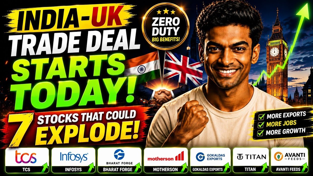 India-UK Trade Deal Starts Today! 7 Stocks That Could Benefit the Most 🚀