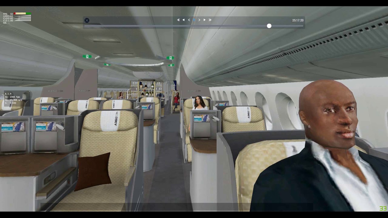 [X-Plane11][FFA350-900] Take off from TVSA RWY 22 (Argyle International Airport) [very slope Runway]