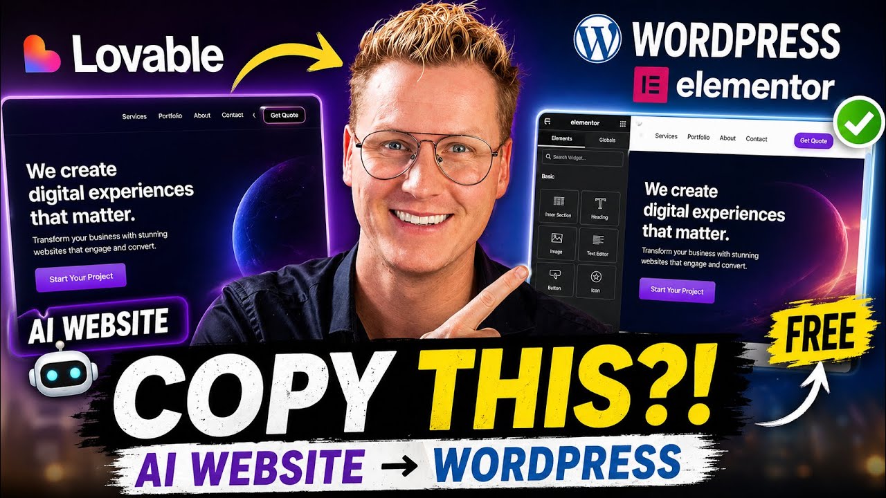 Скопируйте свой любимый сайт на WordPress и Elementor